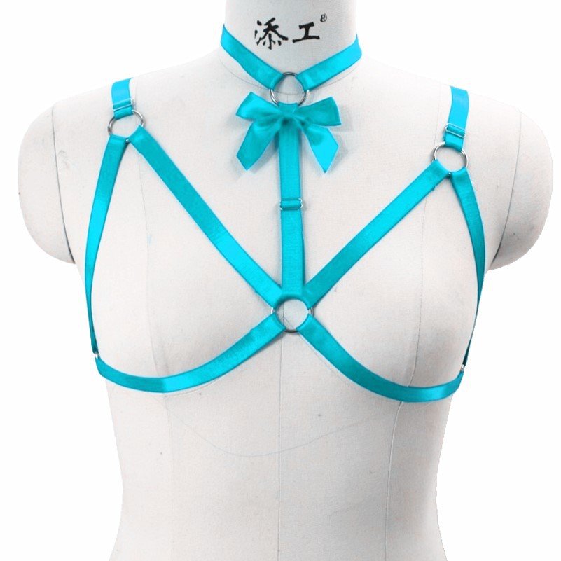CIVET BDSM Pk Elastic Bow Collar Belt Sexy Bondage Waist Chain Trend Jewelry Casual Corset Waist Seal Strap