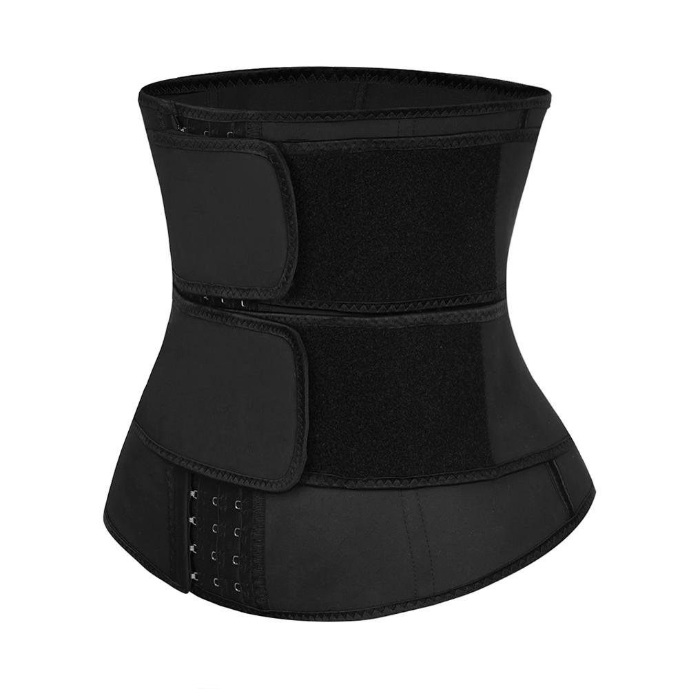 HOT SALE HEXIN High Quality Adjustable 3 Rows Hook Waist Slimming Double Strap Custom Waist Trainer With Logo