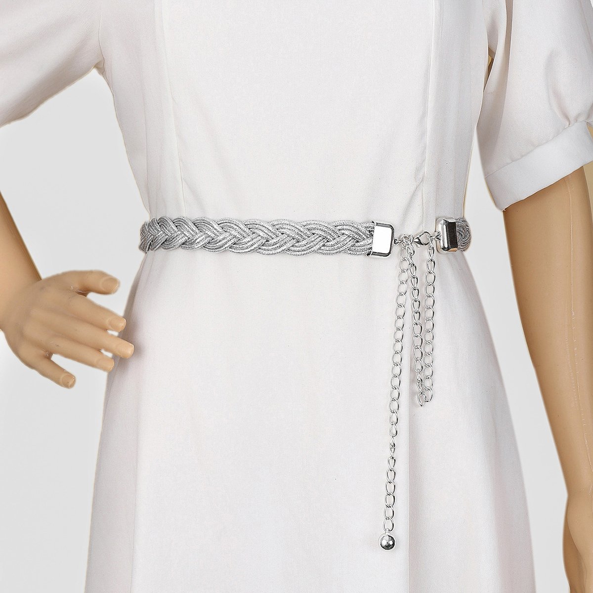 High Quality Woven Style Silver Body Chain For Dress