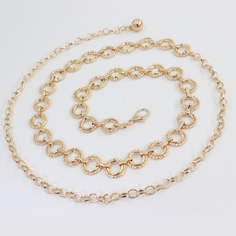 Women Fashion Waistbands Party Jewelry Dress High Waist Metal Chain Belt