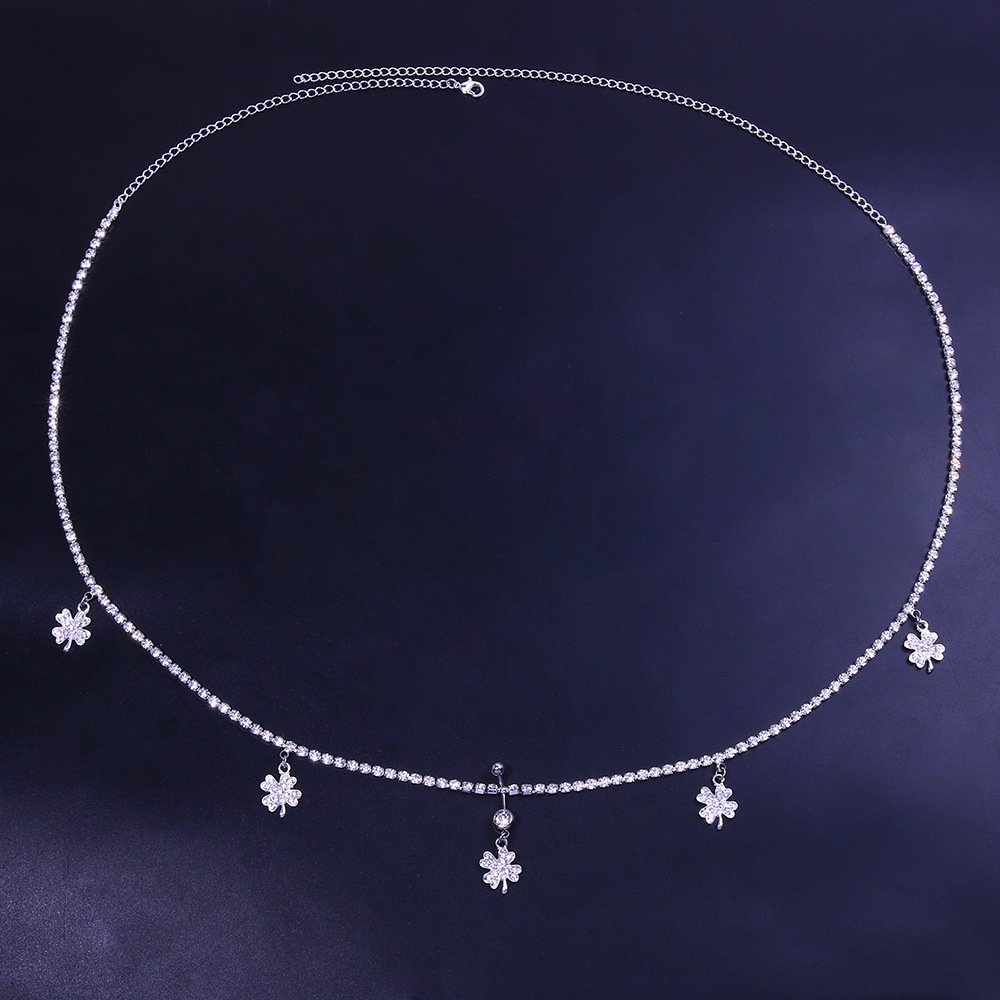 Fashion pendant full diamond body chain sexy rhinestone belly chain female belt chain