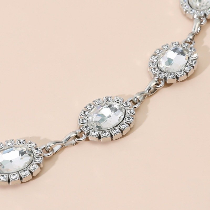Popular Fashion Joker Accessories Women's Belt Chain Metal Gem Waist Chain Decorative Long Shirt dress Waist Chain