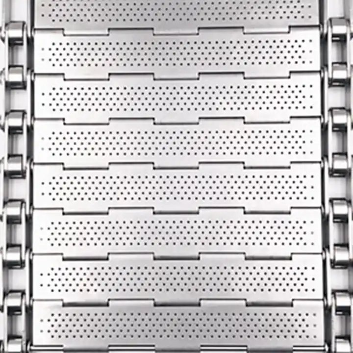 High temperature resistance stainless steel carbon steel metal chain plate link conveyor belt with customized size
