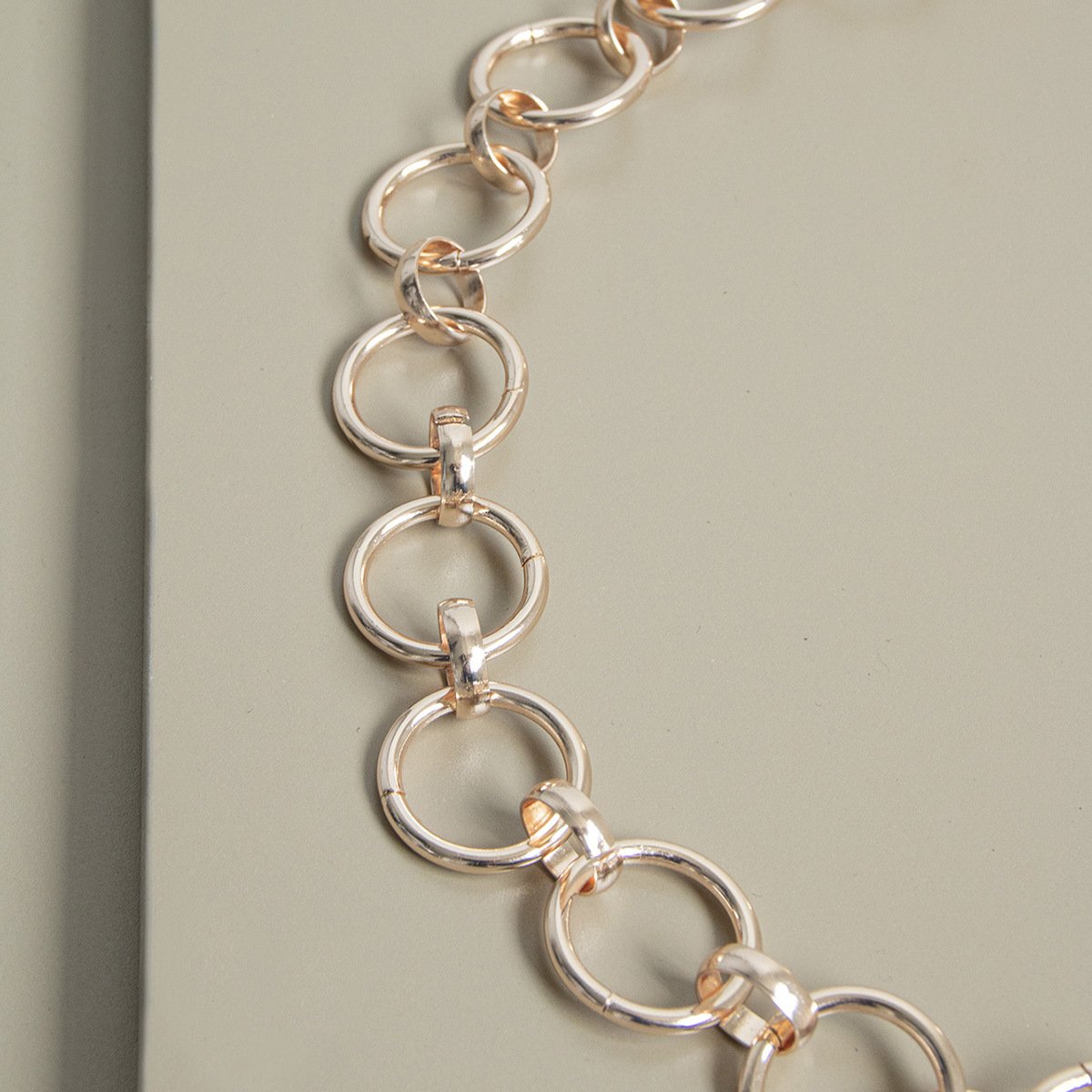 Design Sense Circular Decoration Women's Waist Chain High Grade Metal Waist Chain Belt Versatile Dress