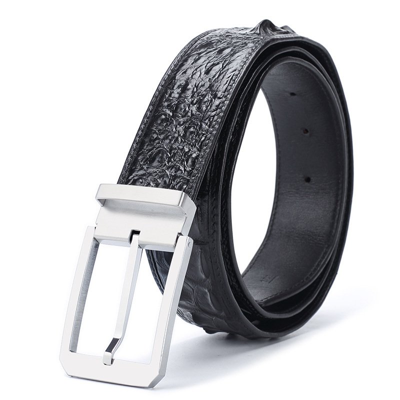 Ceinture Homme En Cuir Cintos Masculinos Luxury Designer Famous Brand Genuine Crocodile Leather Men's Blet Fashion Belts For Men