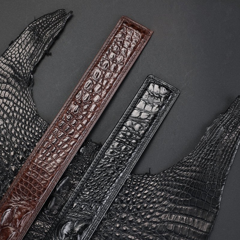 Ceinture Homme En Cuir Cintos Masculinos Luxury Designer Famous Brand Genuine Crocodile Leather Men's Blet Fashion Belts For Men