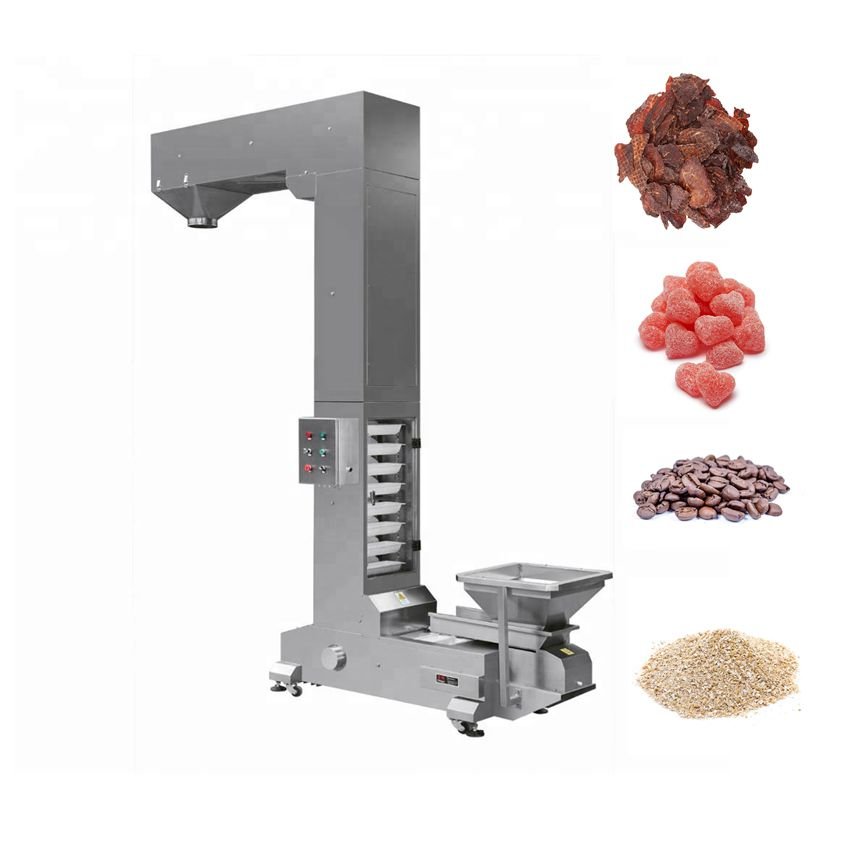 Industrial automatic z type conveyor bucket elevator for grain,snacks,potato,nuts food grade conveyor