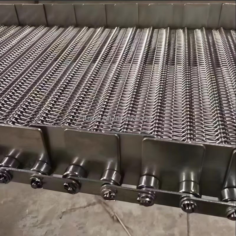 High load bearing Stainless Steel Wire Mesh Perforated Chain Plate Conveyor Belt