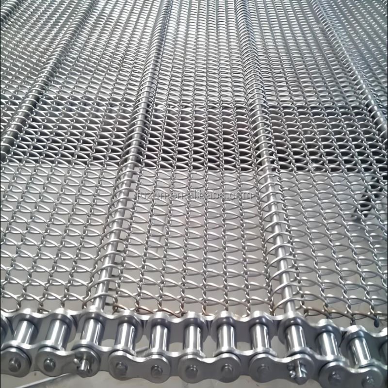High load bearing Stainless Steel Wire Mesh Perforated Chain Plate Conveyor Belt