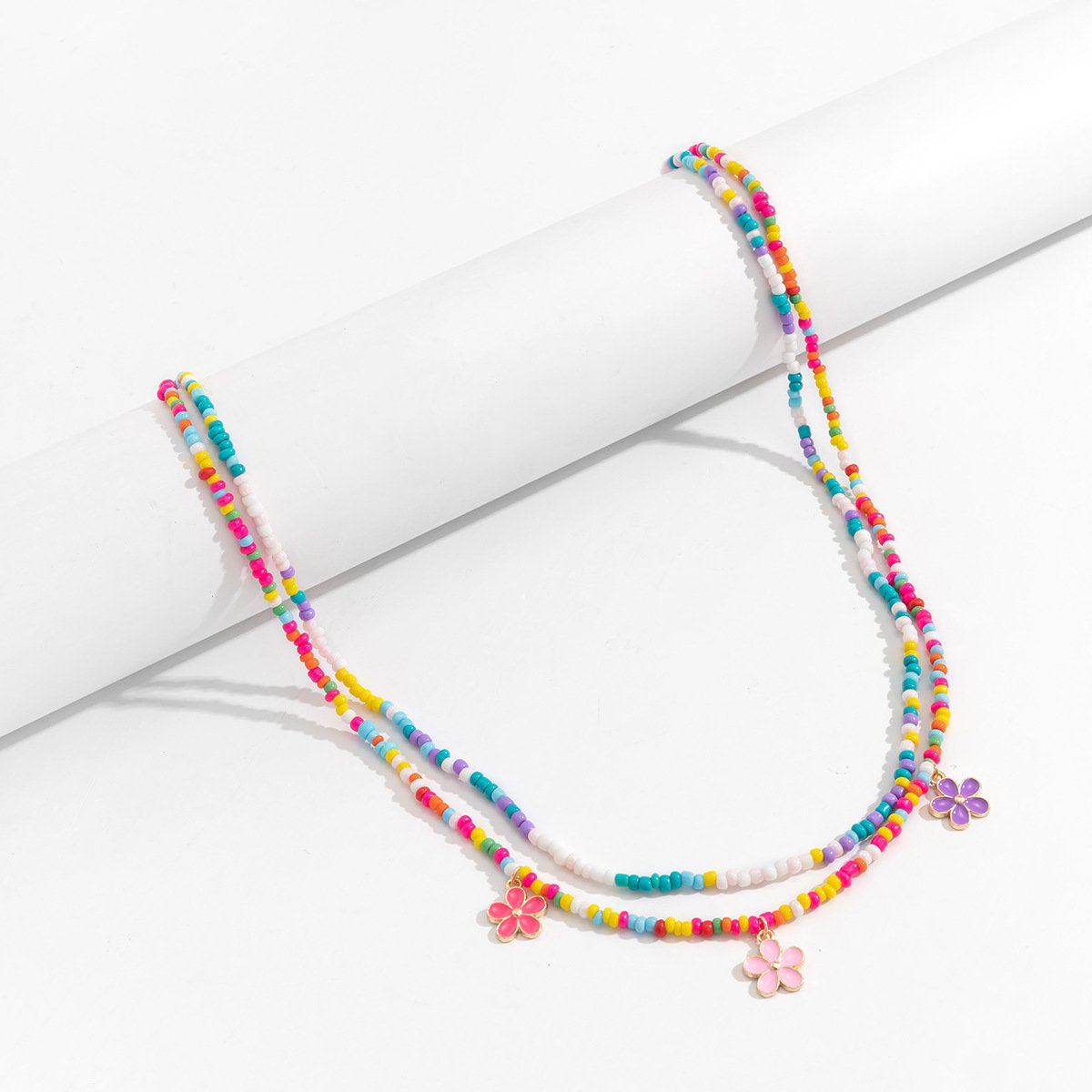 Wholesale Summer Flower Waist Chain Sweet Colorful Oil Drip Flores Tassels Belly Chain Women Beach Vacation Fashion Body Jewelry