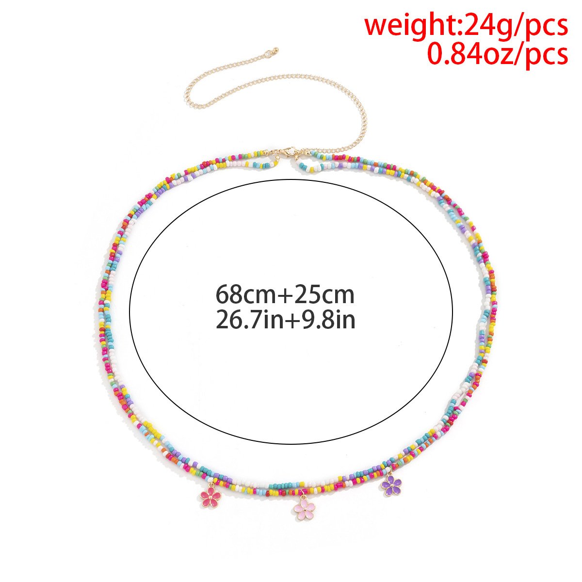 Wholesale Summer Flower Waist Chain Sweet Colorful Oil Drip Flores Tassels Belly Chain Women Beach Vacation Fashion Body Jewelry
