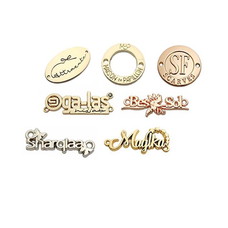 Customized Bag accessories Handbag Metal Logo Plate Brand Logo Metal Bag Pin Buckle Metal Logo bag accessories for handbag