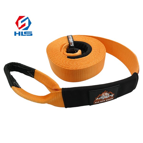 4'' X 12T Recovery Recovery Strap Kit 2" x 20ft 5T Orange Strength Emergency Recovery Car 50mm Towing Rope Strap