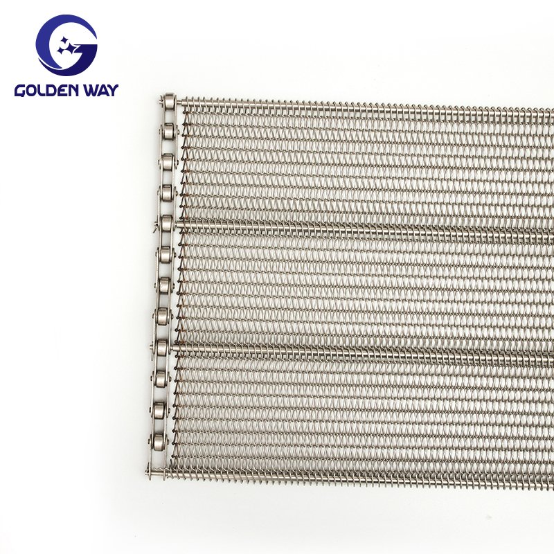 Factory hot sale food usage stainless steel wire balance woven mesh chain conveyor belt