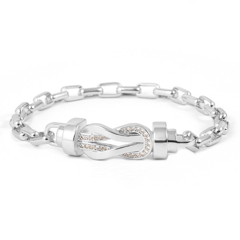 Luxury Designer Bracelet Jewelry Belt Design Diamond 18K Gold Plated Stainless Steel Classic Lace Bracelet