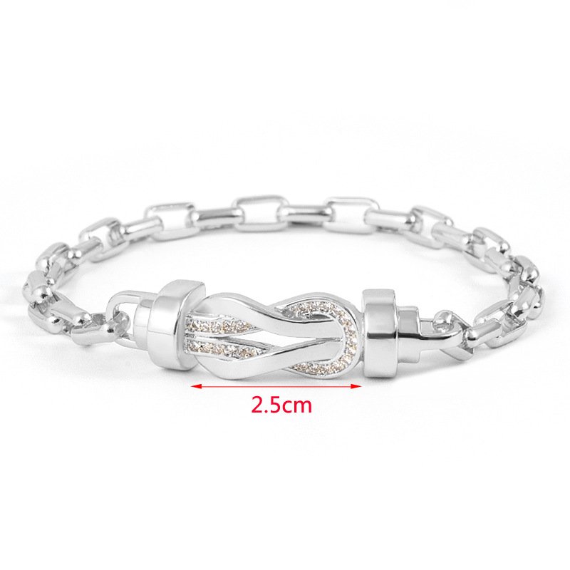 Luxury Designer Bracelet Jewelry Belt Design Diamond 18K Gold Plated Stainless Steel Classic Lace Bracelet