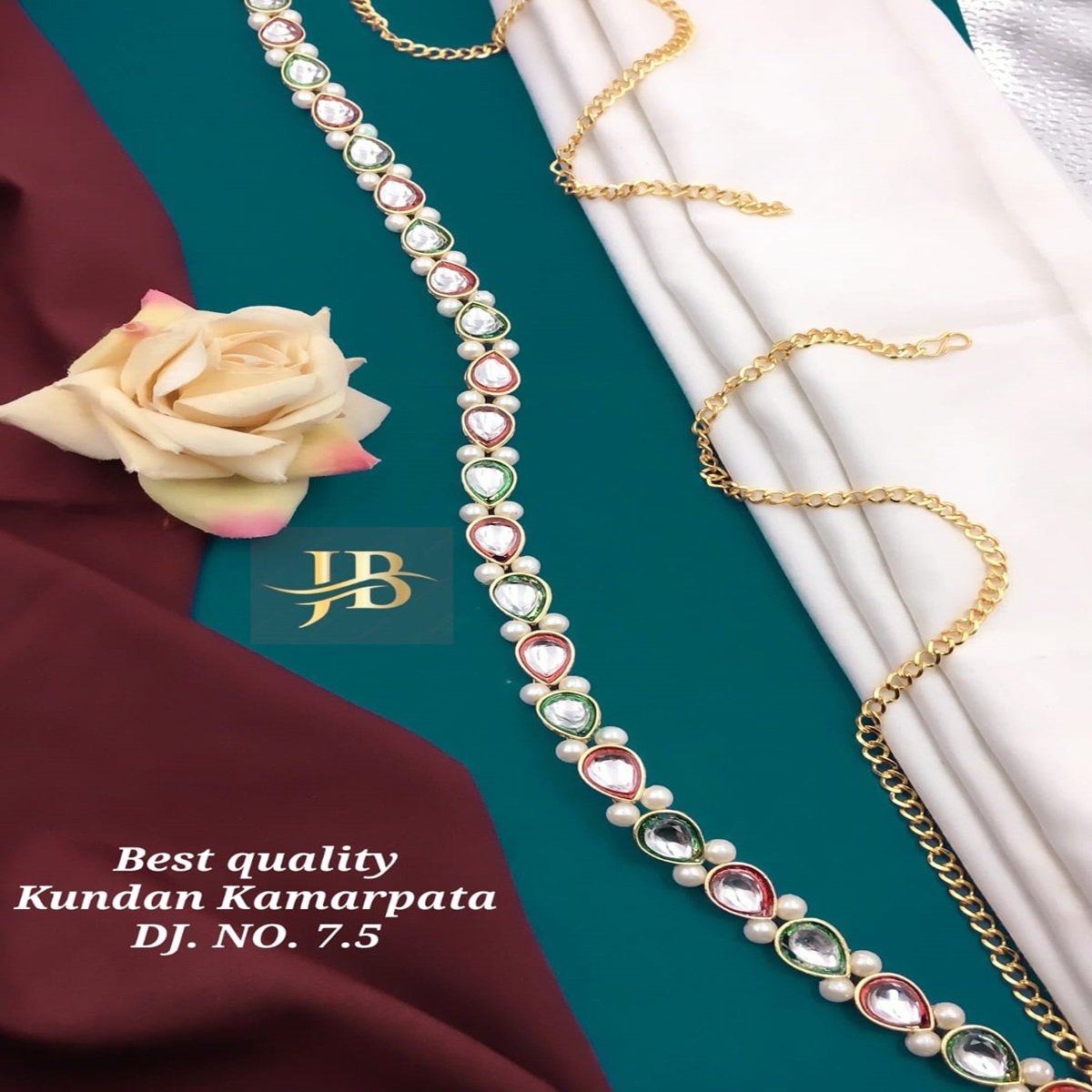 New 2024 Kundan Stone Beaded Gold Plated Kamarband Belly Chai Waist Belt For Women Wedding Wear Fashion Jewelry Sets