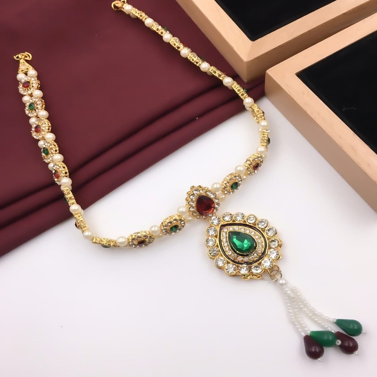 New 2024 Kundan Stone Beaded Gold Plated Kamarband Belly Chai Waist Belt For Women Wedding Wear Fashion Jewelry Sets