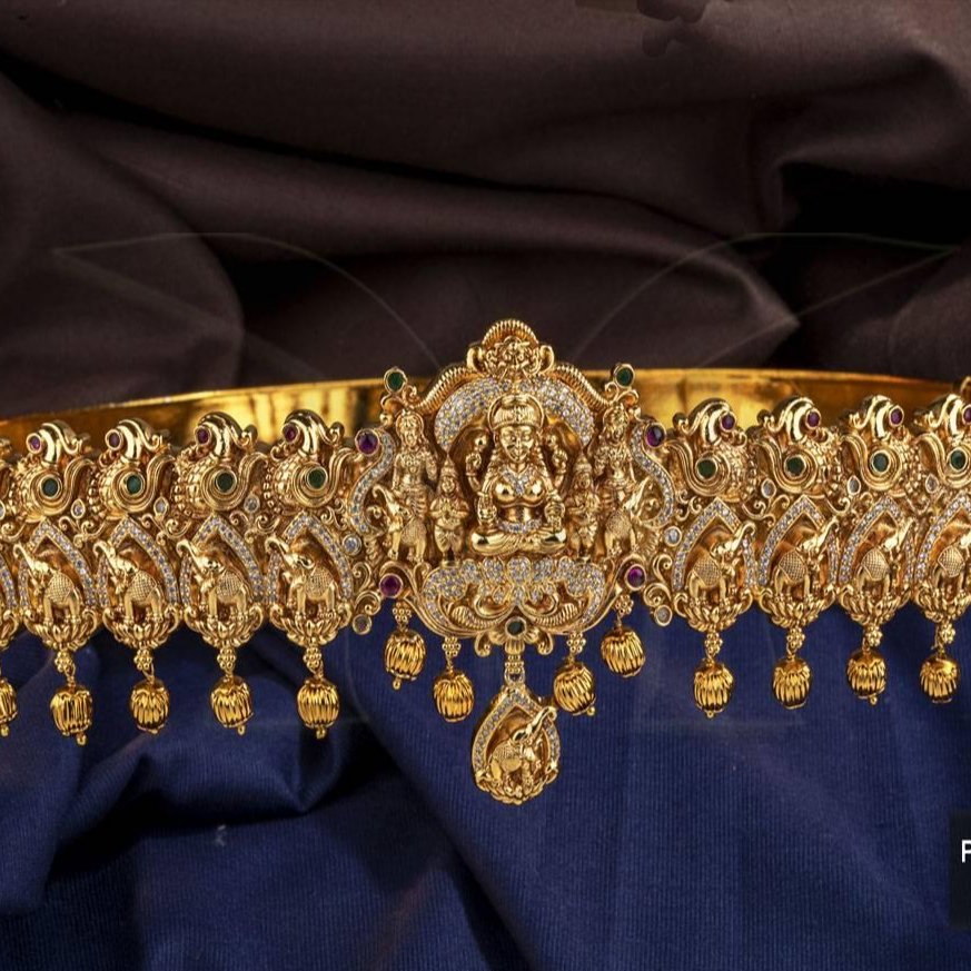 Laxmi Design Matte Gold Polish Temple Jewellery Beautiful Designer Temple Accessories Women KamarPatta Hip Belt Jewelry Sets