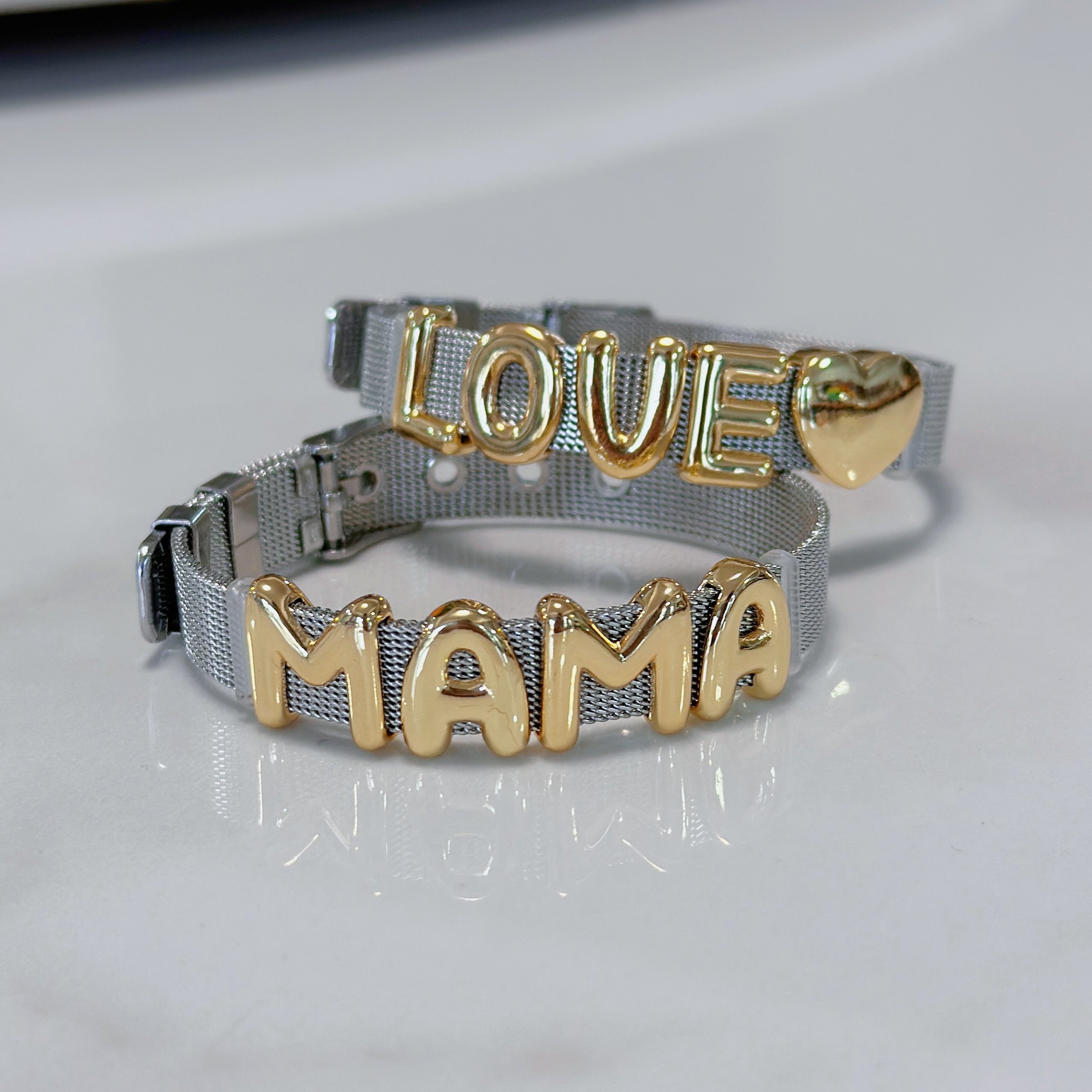 2024 New Design Leather Belt 925 silver Chain Bracelet With 18k Gold Plated Letter Name Copper Jewelry Lin Bracelet Women