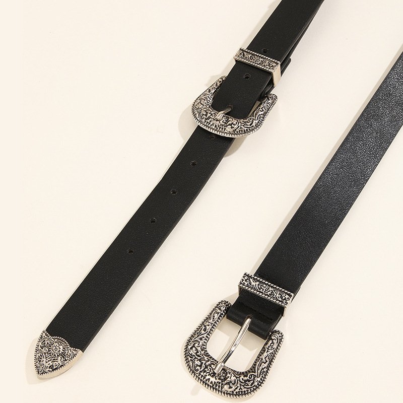 Personalized Designer PU Leather Belt with Metal Buckle Casual & Business Style Fashionable Length Customizable Dress Occasion