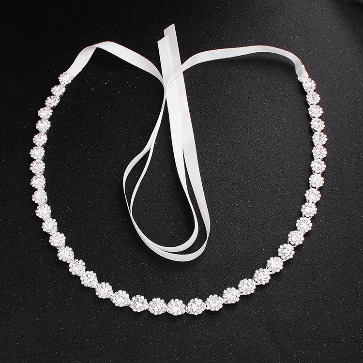 Bridal Waistband Fashion Accessories Dress Decoration Sash Belt Rhinestone Trim Bride Belts Ladies Dress Waist Chain Belt