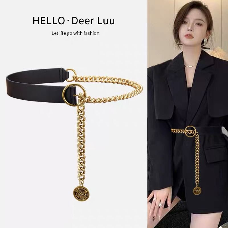 Ladies Waist Chain Belt New Designs All-match Accessories PU Leather Women Decorative Suit Skirt Shirt Pants Belt