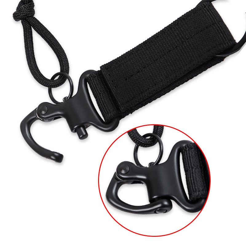 Tactical Key Ring Chain D-Ring Carabiners Snap Clip Carabiners Keychain Keeper Buckle Hanging Hooks Holder