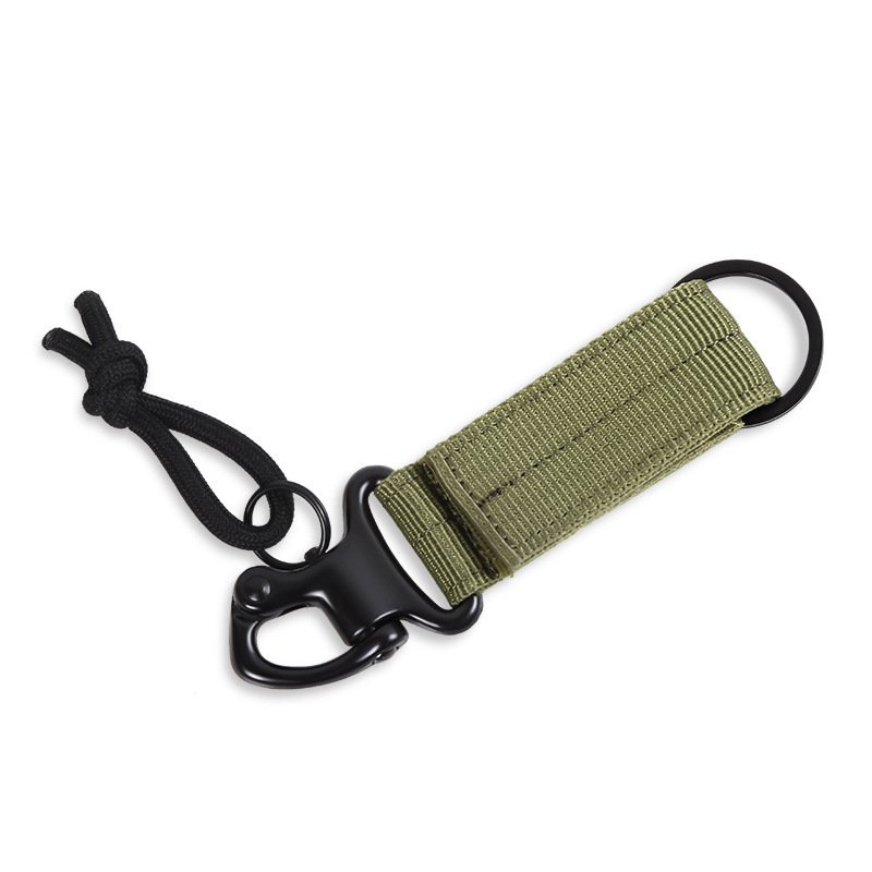 Tactical Key Ring Chain D-Ring Carabiners Snap Clip Carabiners Keychain Keeper Buckle Hanging Hooks Holder
