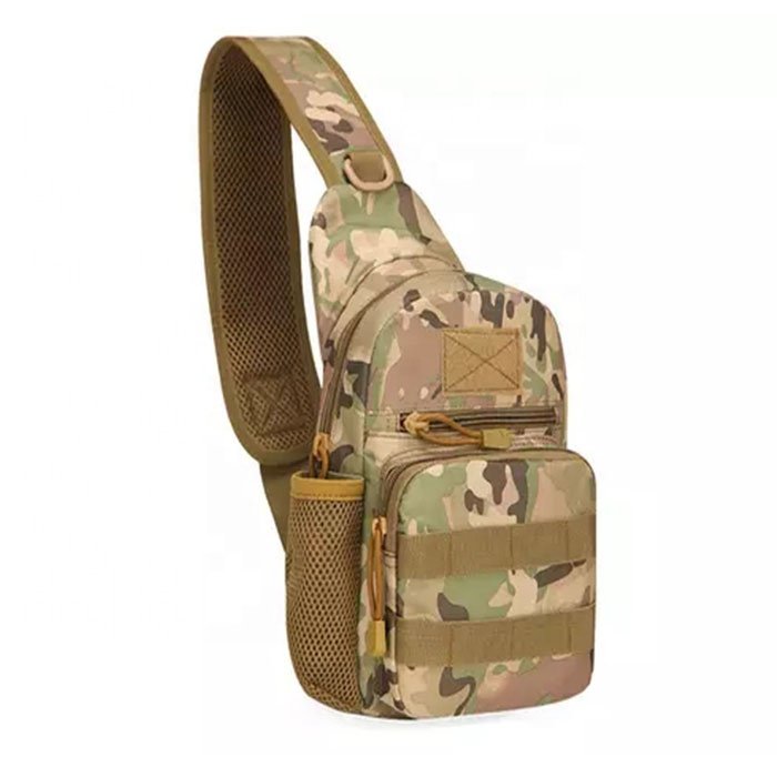 AYPPRO Camouflage Single Shoulder Tactical Sling Bag Outdoor Messenger Crossbody Nylon USB Charge Bottle Holder Day Sports