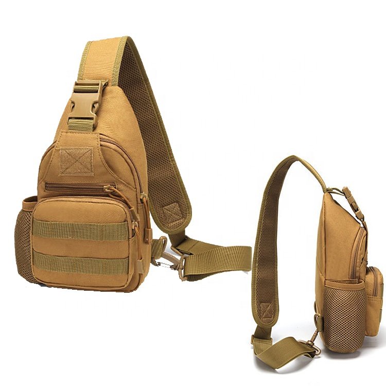 AYPPRO Camouflage Single Shoulder Tactical Sling Bag Outdoor Messenger Crossbody Nylon USB Charge Bottle Holder Day Sports