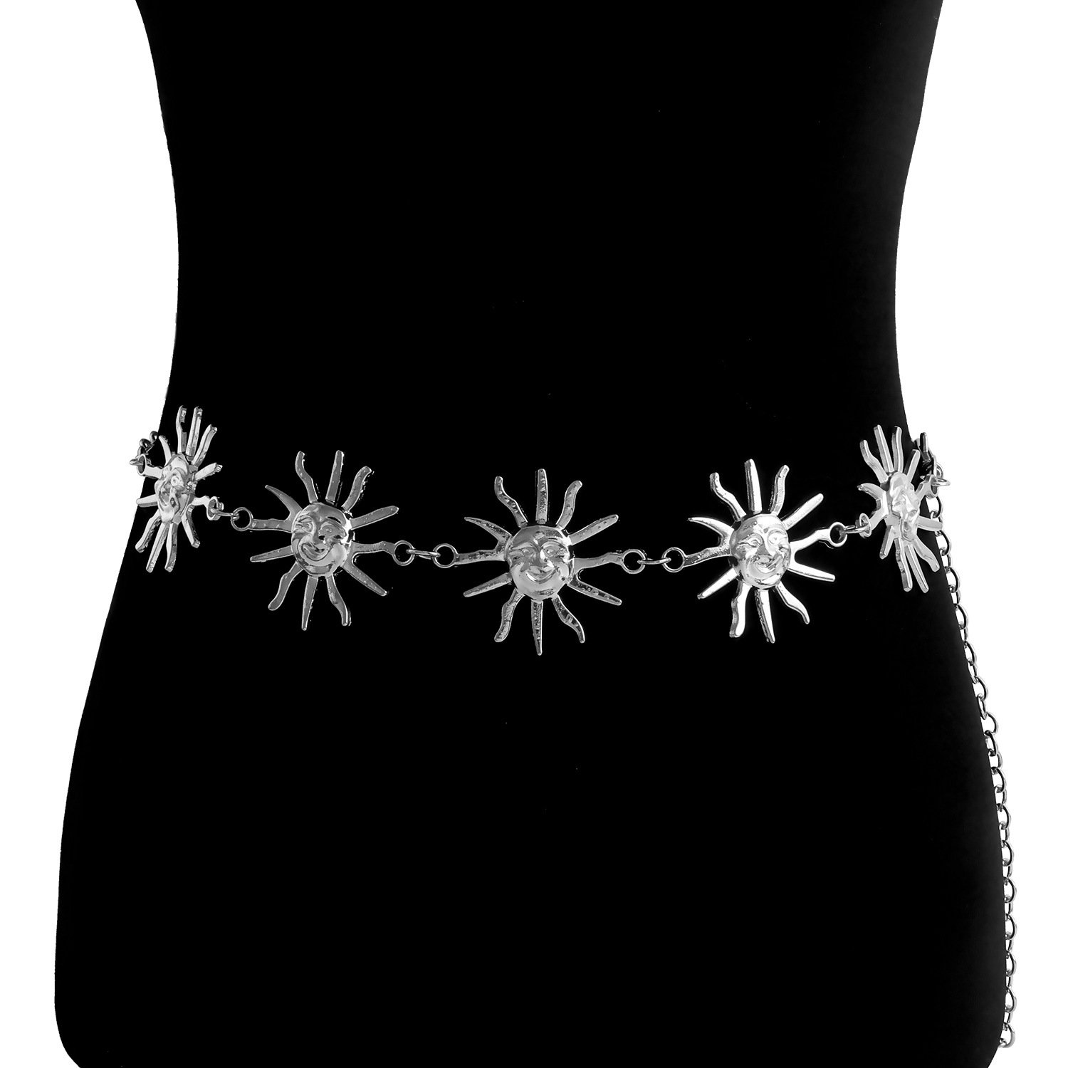 Metal pendant waist chain women's accessories new trendy fashionablegirl body chain dress belt chain