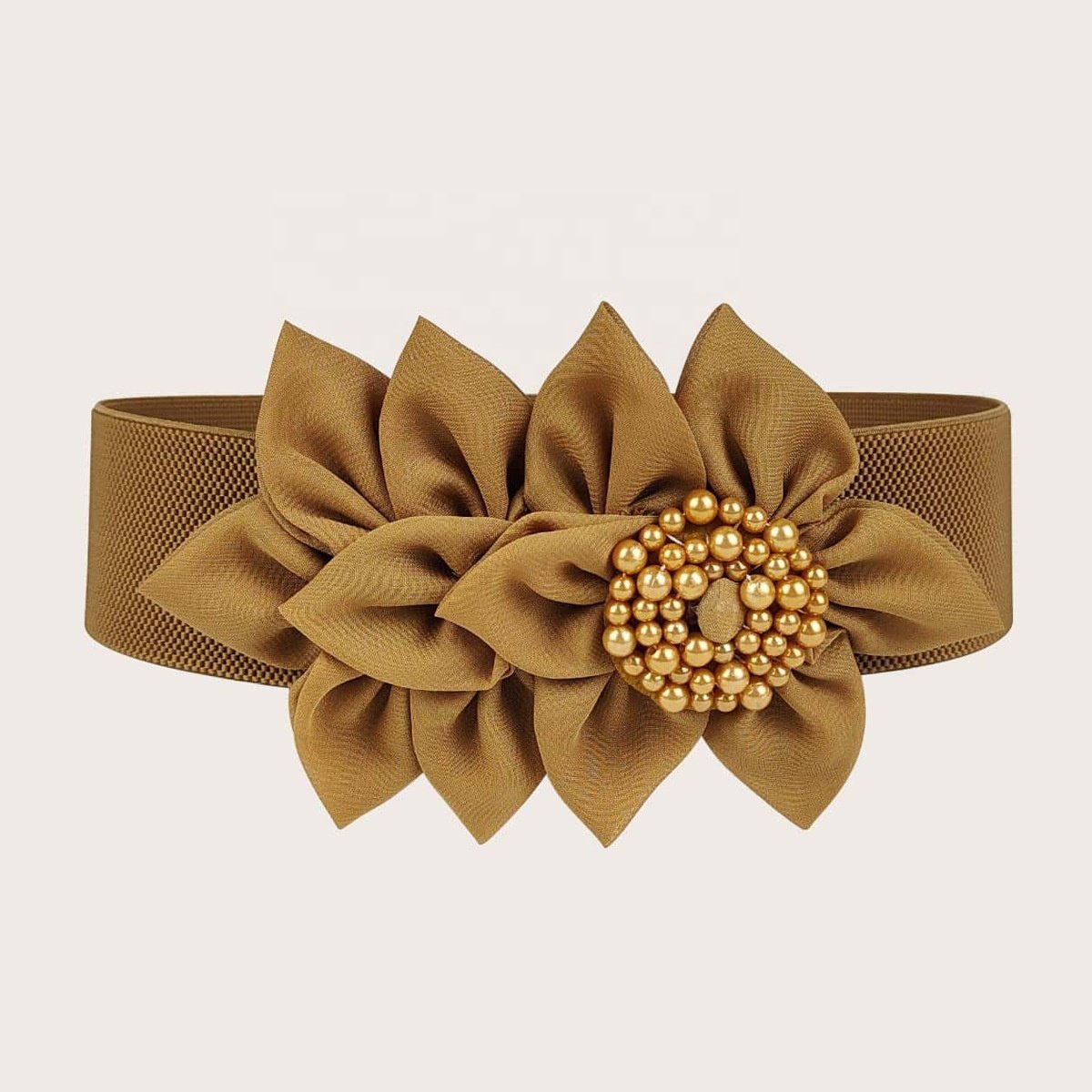 Wholesale Large Flower Elastic Belt Wide Waist Evening Dress belt women belt