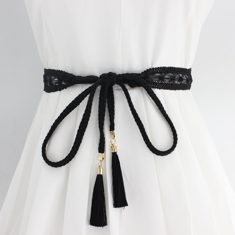 New Hot Sale Plus size Lace accessories women belt waist chain girls Knotted for dresses women big belt