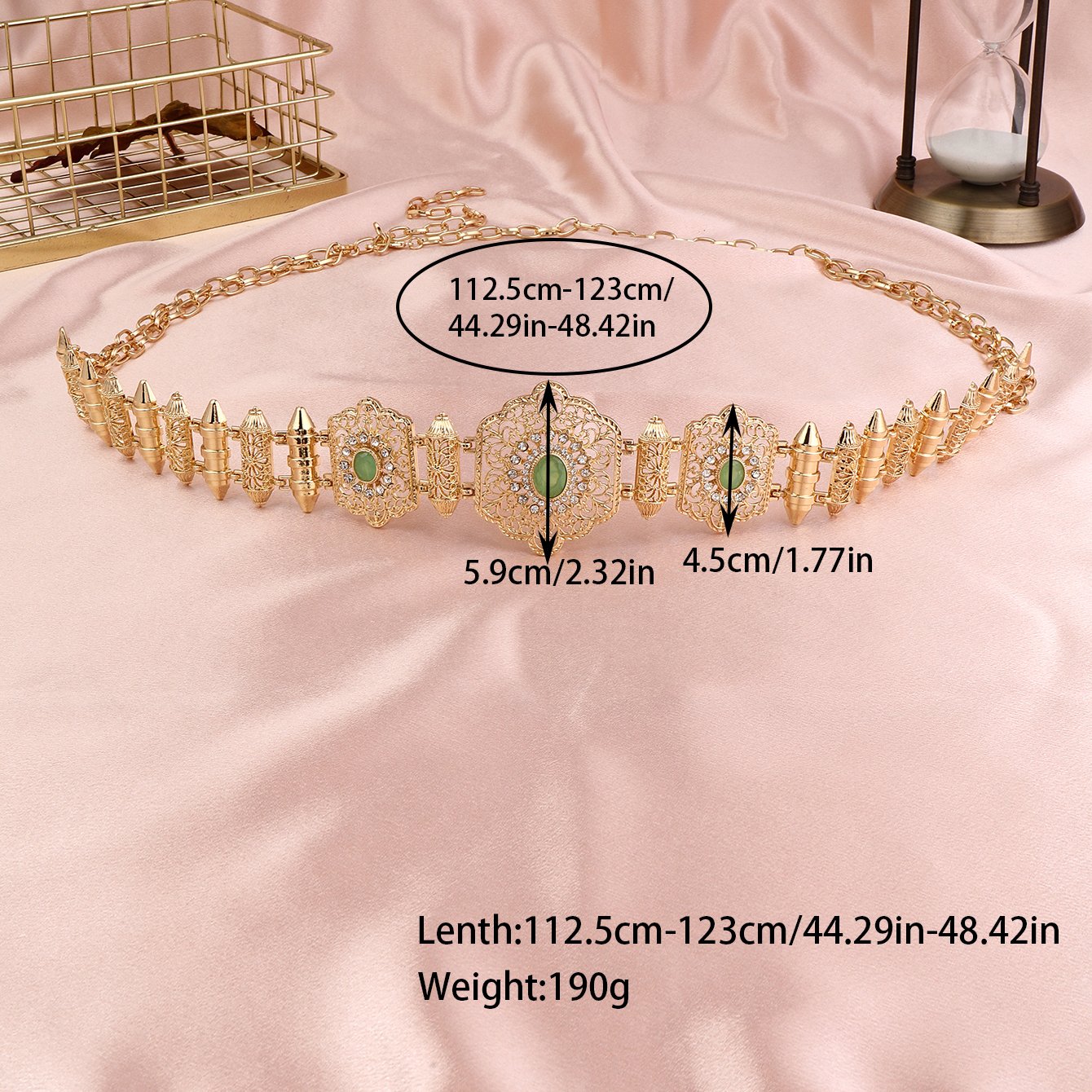 New Metal Chain Belt Special Rhinestone Color Women's Wedding Dress Jewelry Caftan Waist Chain