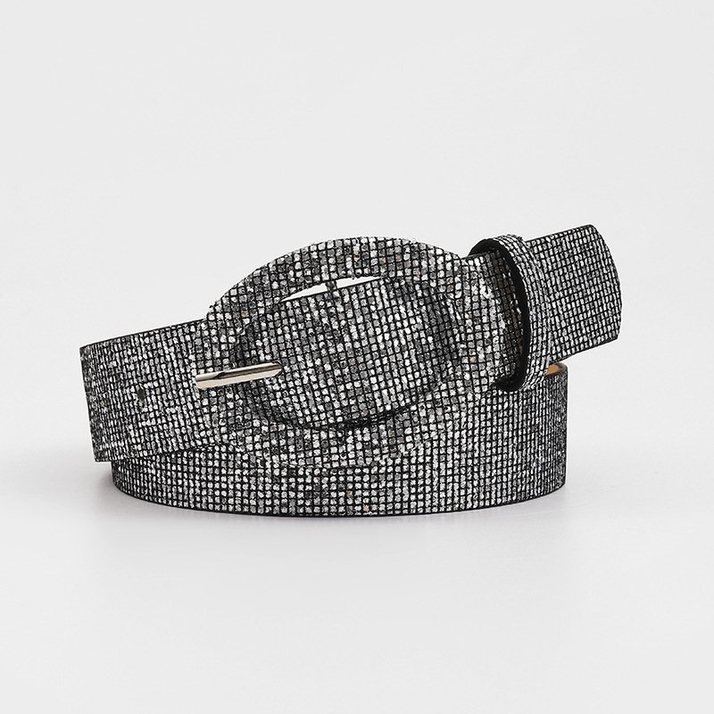 Factory supply women High quality Glitter Ladies belt Bling Waist Belt