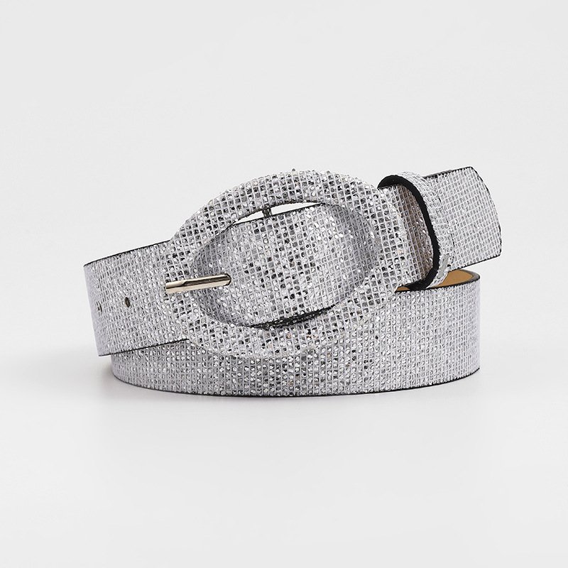 Factory supply women High quality Glitter Ladies belt Bling Waist Belt