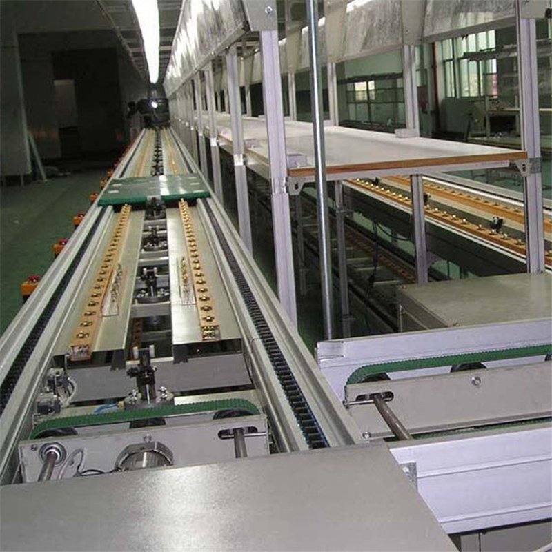 Self-flow conveyor assembly line double-speed chain conveyor system, with transplanters at both ends, factory direct sales size