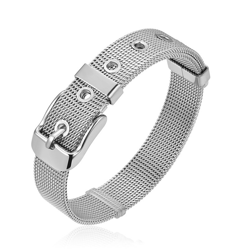 Fashion Stainless Steel Mesh Belt Bracelet 8/10/12/14/16/18mm Adjustable Italian Milanese Strap Belt watch Mesh Belt Bracelet