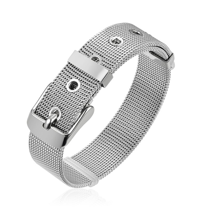 Fashion Stainless Steel Mesh Belt Bracelet 8/10/12/14/16/18mm Adjustable Italian Milanese Strap Belt watch Mesh Belt Bracelet