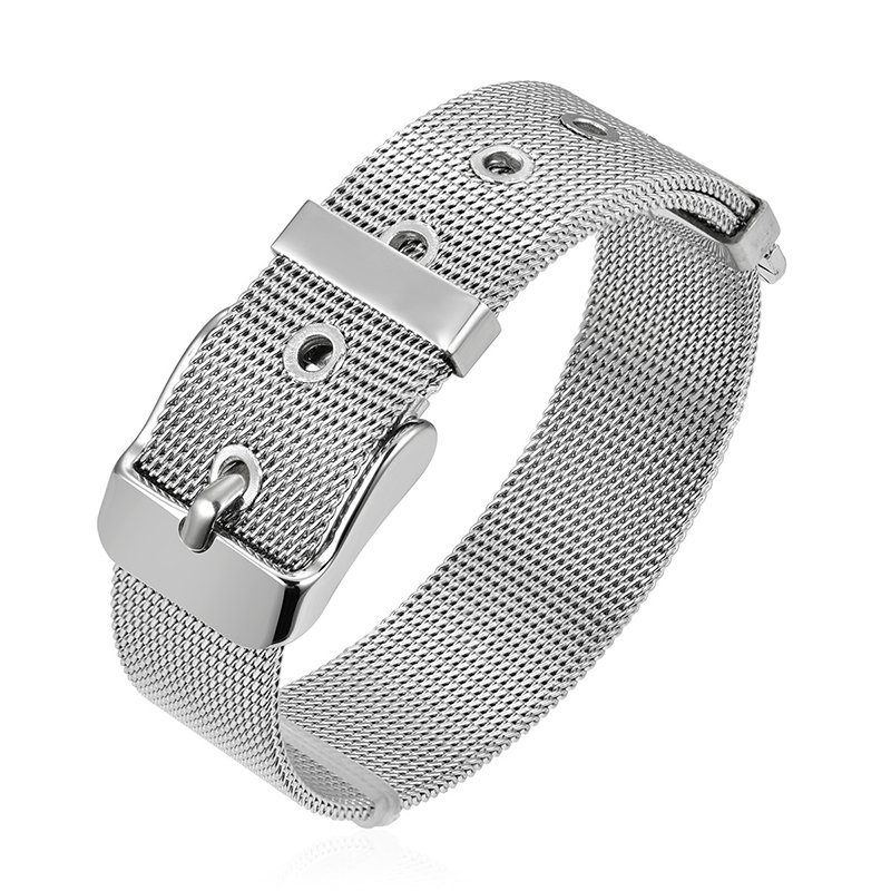 Fashion Stainless Steel Mesh Belt Bracelet 8/10/12/14/16/18mm Adjustable Italian Milanese Strap Belt watch Mesh Belt Bracelet