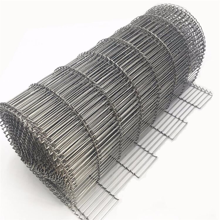 Hot Sale Stainless Steel 304 Driven Wire Mesh Ladder Straight Rod Food Grade Chain Link Conveyor Belt 2mm 15mm for Cooling Cake