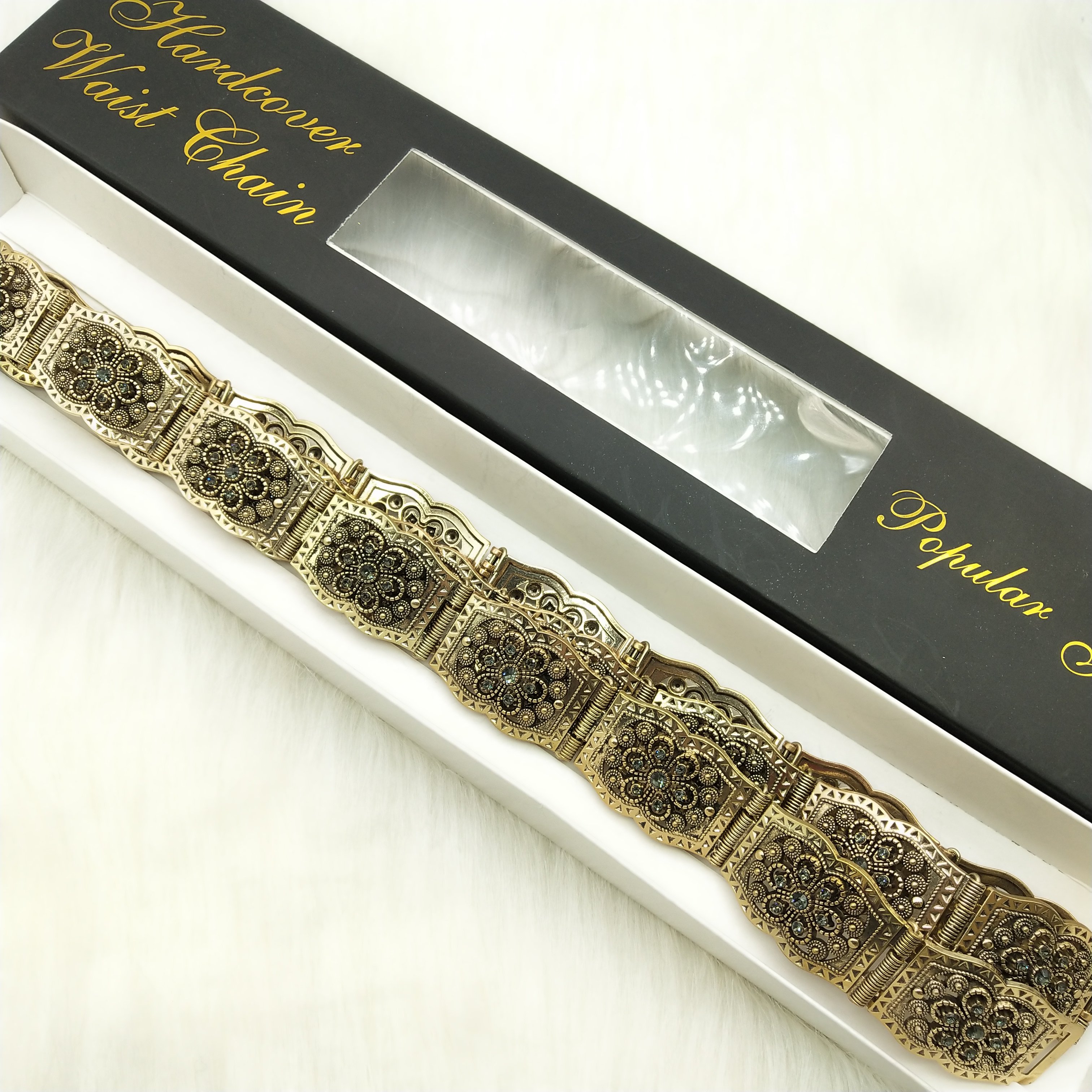 R Manufacturers wholesale custom Arab-style wedding gown accessory chain adjustable length Moroccan belt