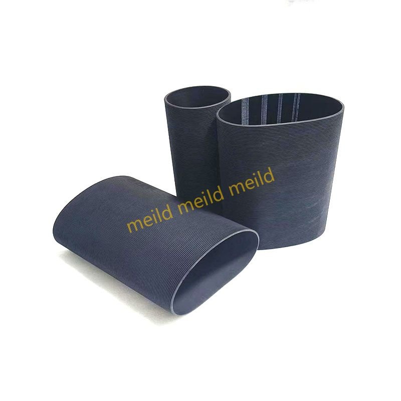 pj282 series black rubber transmission multi-groove belt for conveyor