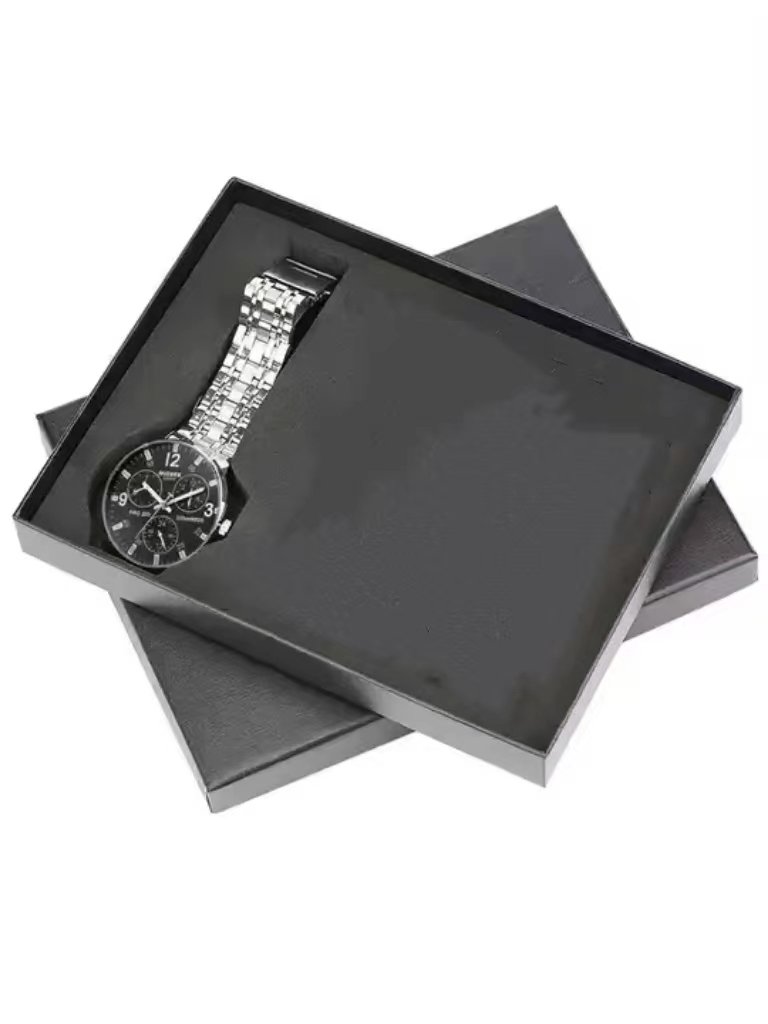 Wholesale Fashion Luxury Gift Business Box Belt Watch Wallet Bracelet Key Chain Ballpoint Set Leather Wristwatch Quartz Men's W