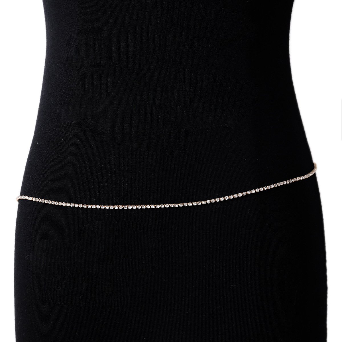 Yiwu Silver Layered Waist Chain Rhinestone Belly Chains Belt Summer Beach Costume Crystal Body Jewelry for Women and Girls