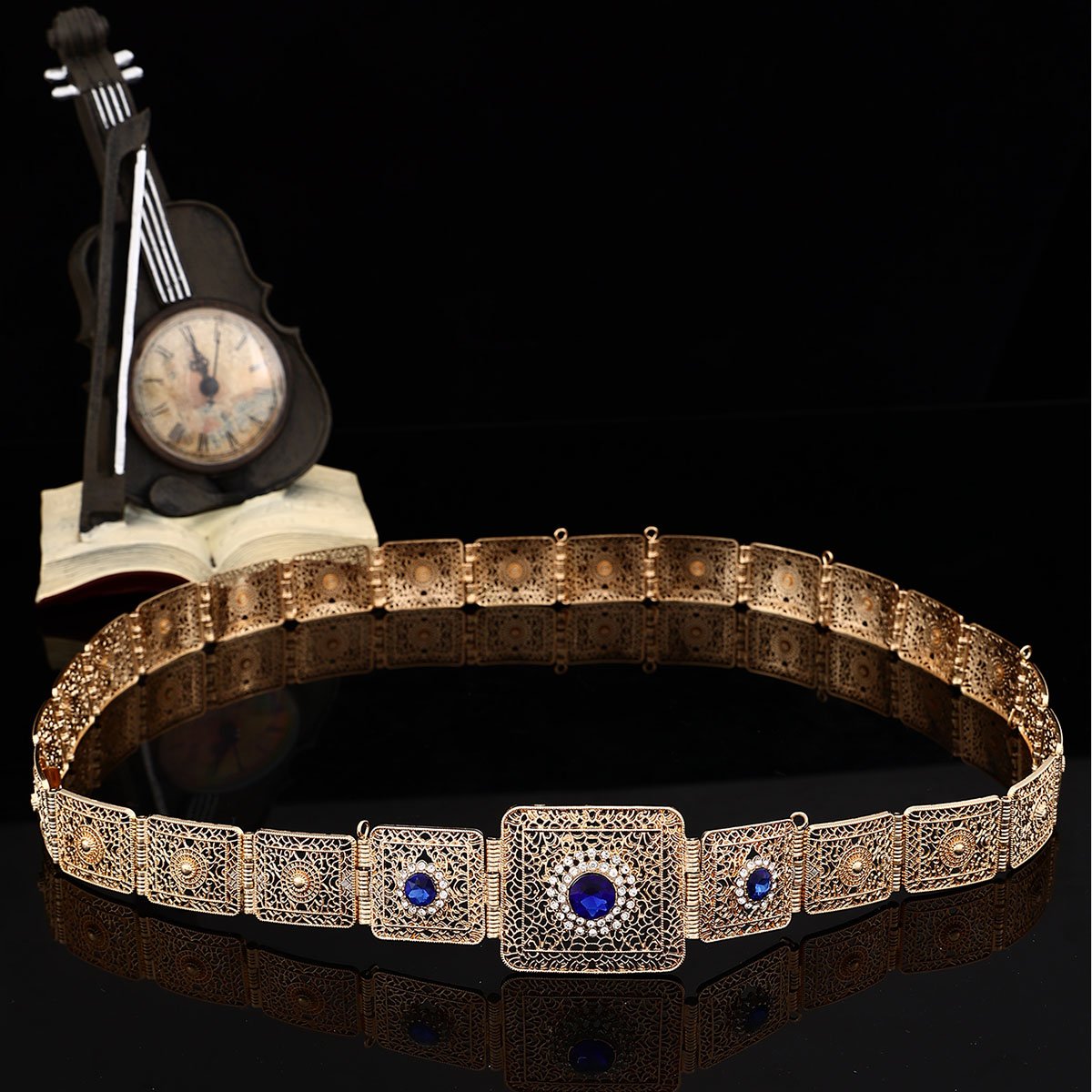 Arabesque Caftan Belt Gold Plated Crystal Wedding Sash Belt Moroccan Trendy Wedding Accessories For Bride waist Chain