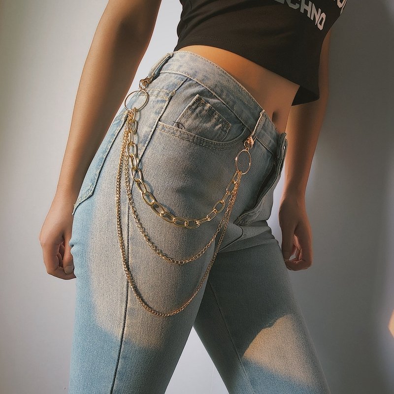 Fashion U Shaped body chain female waist chain wholesale simple Geometric body chain for wholesales