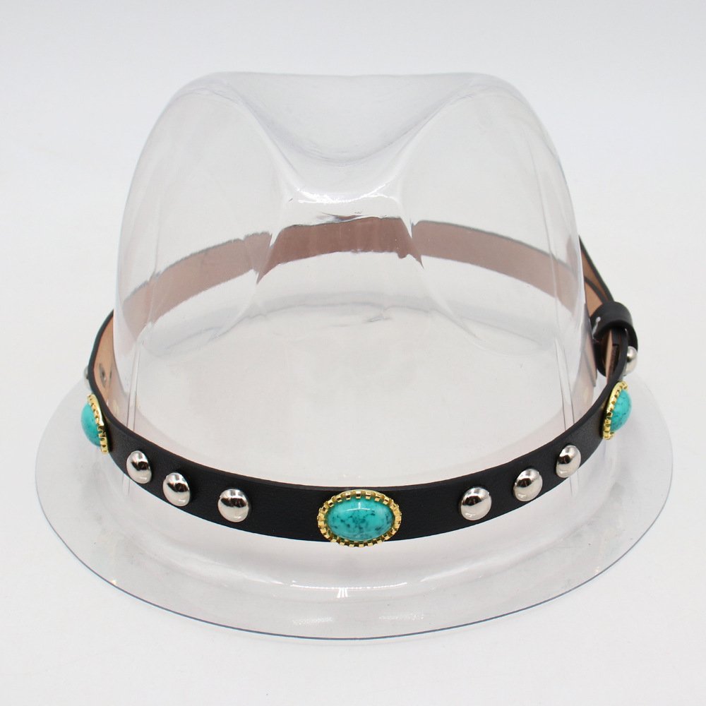 Wholesale Hats Chain Belt Buckle Accessories Leather hat band Chain Ribbon Native Style Belts for women and men