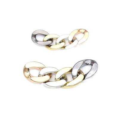Wholesale accessory buckles custom metal shoes buckle decoration silver zinc alloy shoe chain